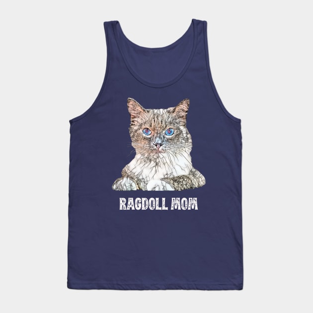 Ragdoll Mom - Ragdoll Cat Mom Design Tank Top by DoggyStyles